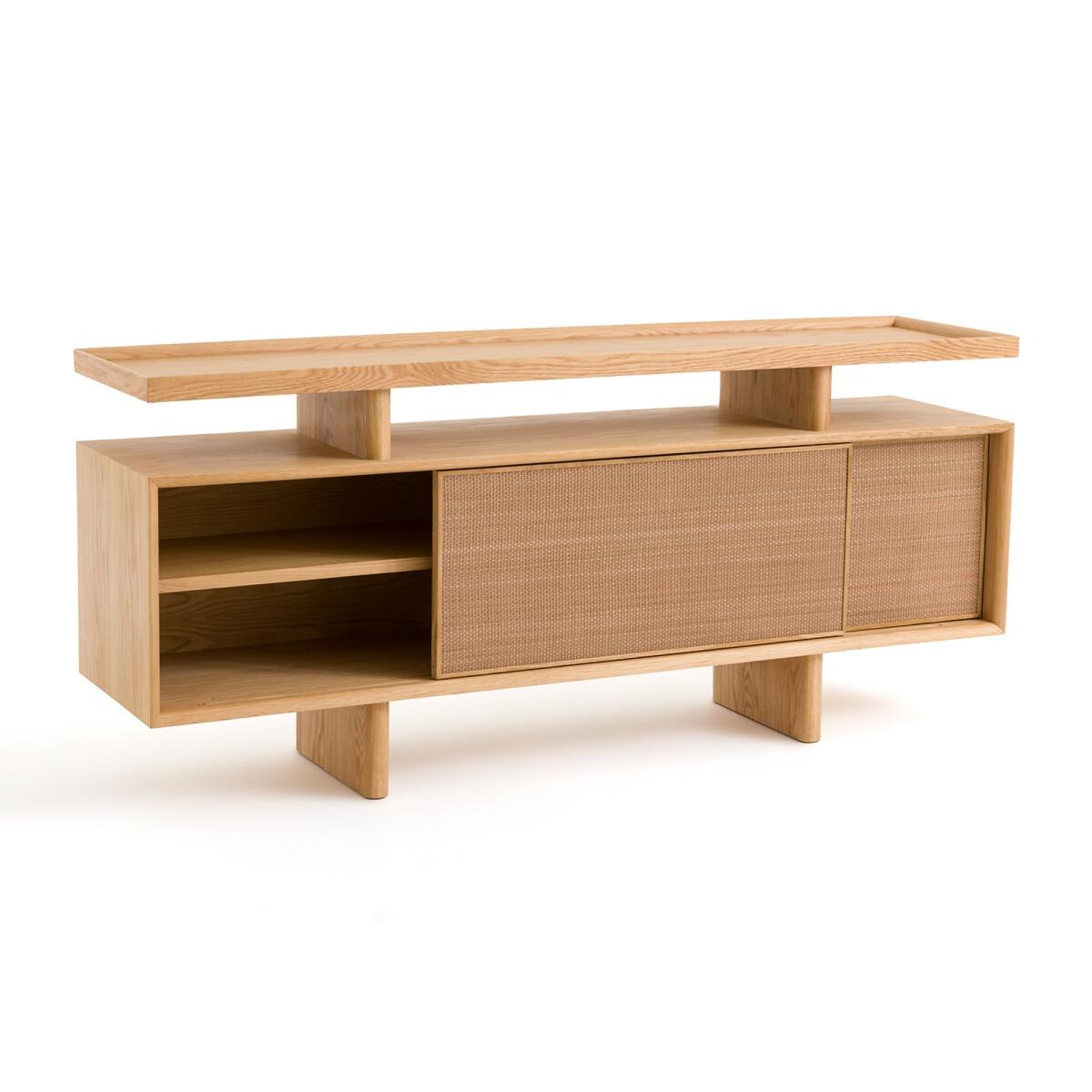 Propono Oak & Leather Console Sideboard – image 3