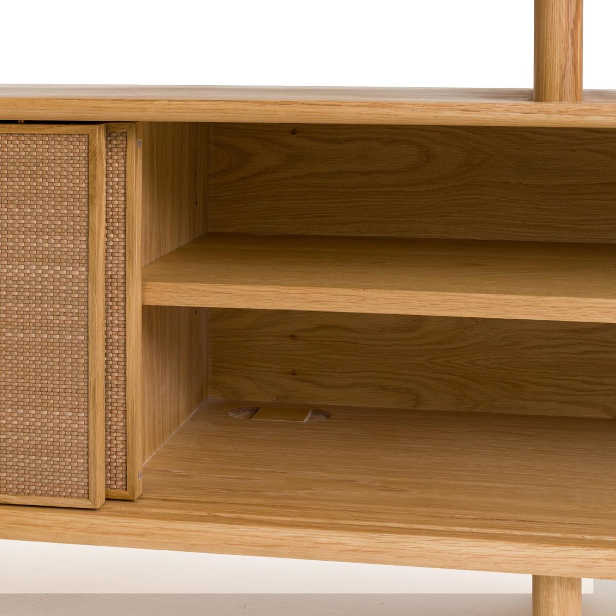 Propono Oak & Leather Console Sideboard – image 6