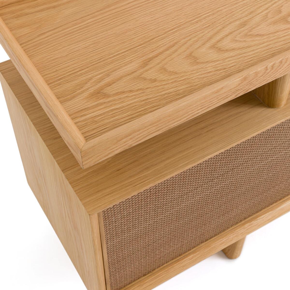 Propono Oak & Leather Console Sideboard – image 7