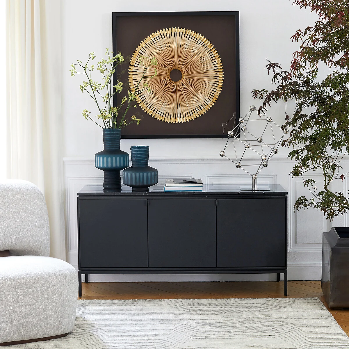 Hitha Marble & Metal Sideboard – image 2