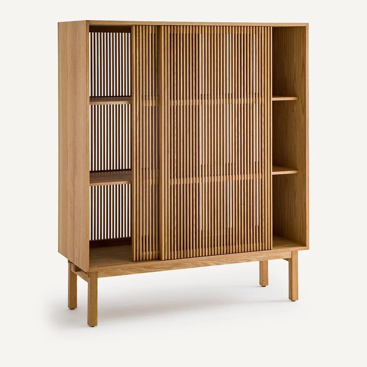 Tinos Openwork Oak High Sideboard – image 3