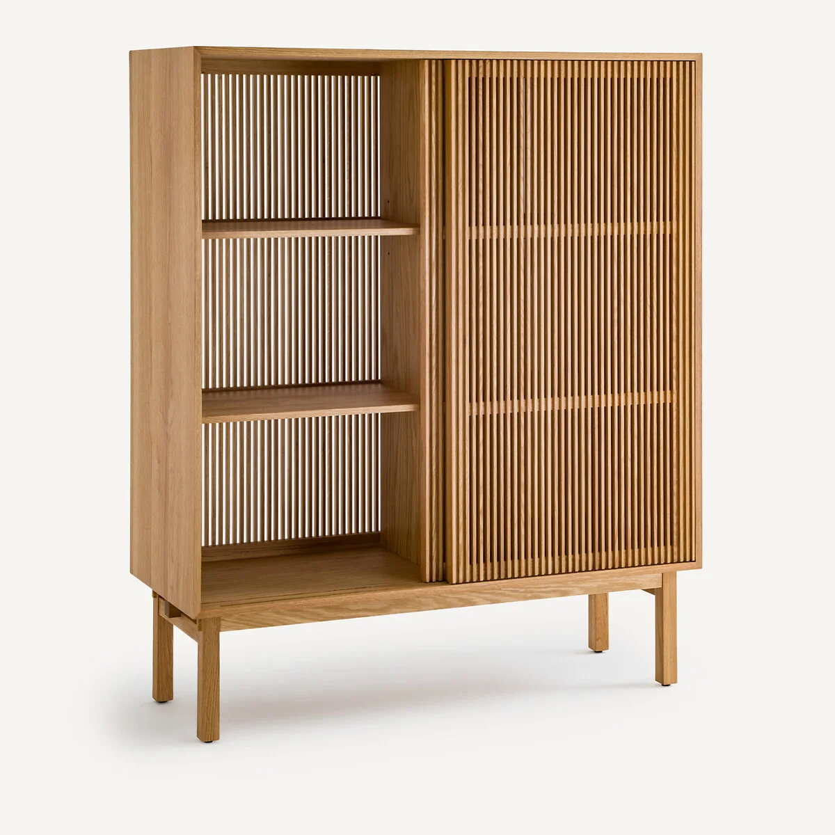 Tinos Openwork Oak High Sideboard – image 4