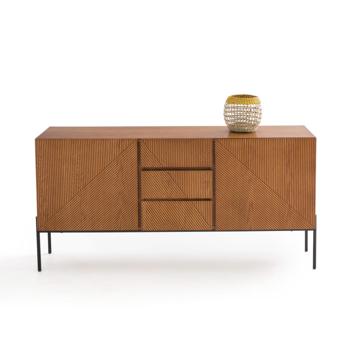 Les Signatures - Lodge Vintage-Style 2-Door, 2-Drawer Oak Veneer Sideboard – image 2