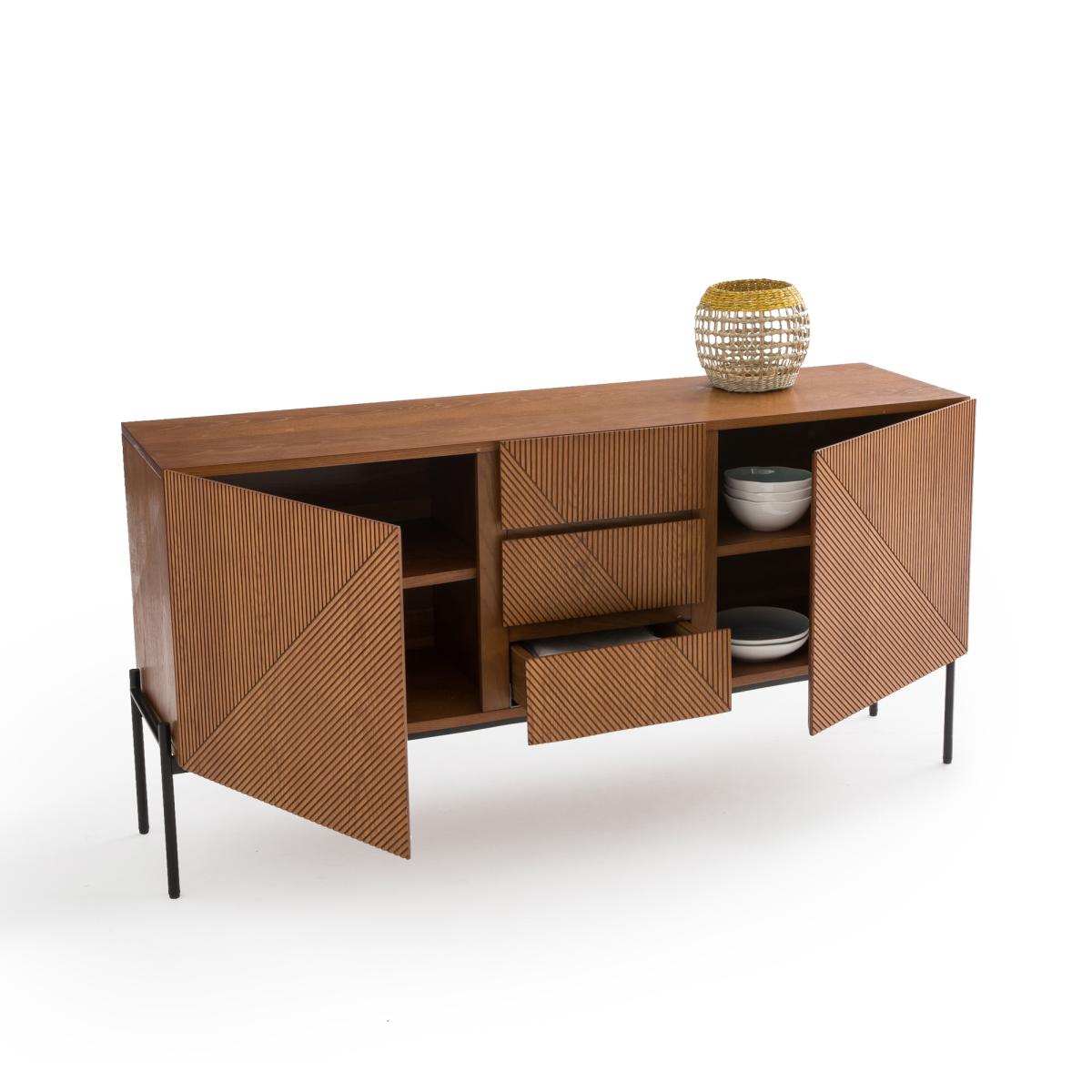 Les Signatures - Lodge Vintage-Style 2-Door, 2-Drawer Oak Veneer Sideboard – image 3