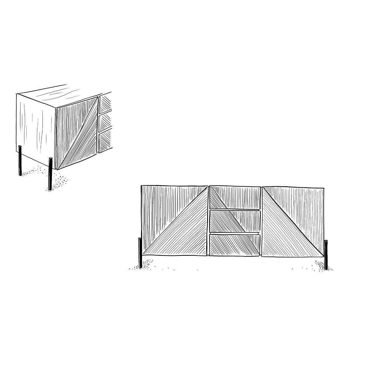 Les Signatures - Lodge Vintage-Style 2-Door, 2-Drawer Oak Veneer Sideboard – image 6