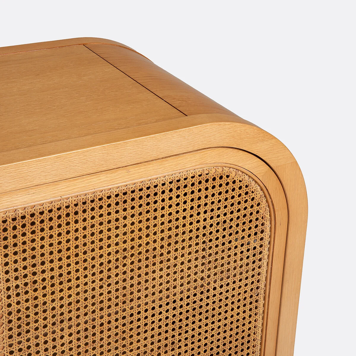 Madara Oak Veneer and Rattan Cane 3-Door Sideboard – image 4
