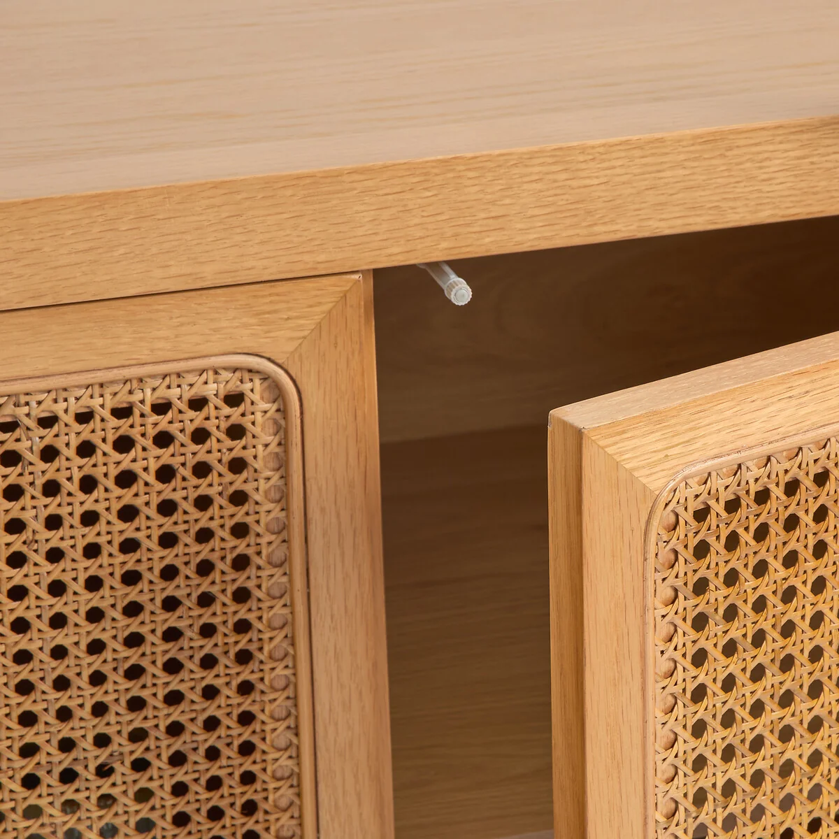 Madara Oak Veneer and Rattan Cane 3-Door Sideboard – image 6