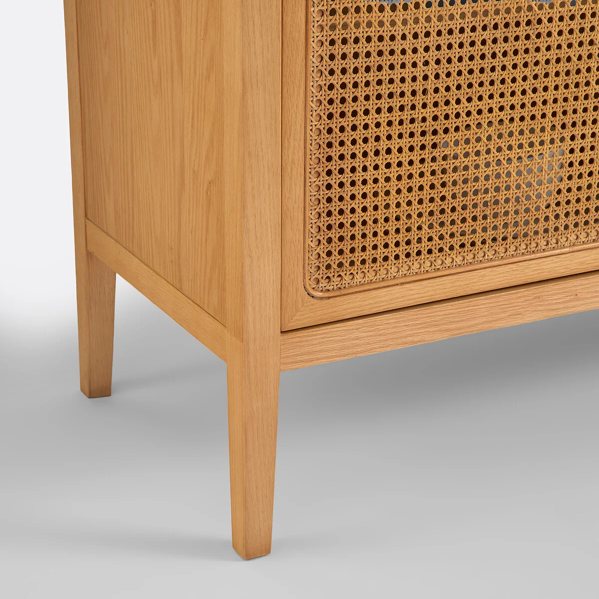 Madara Oak Veneer and Rattan Cane 3-Door Sideboard – image 8