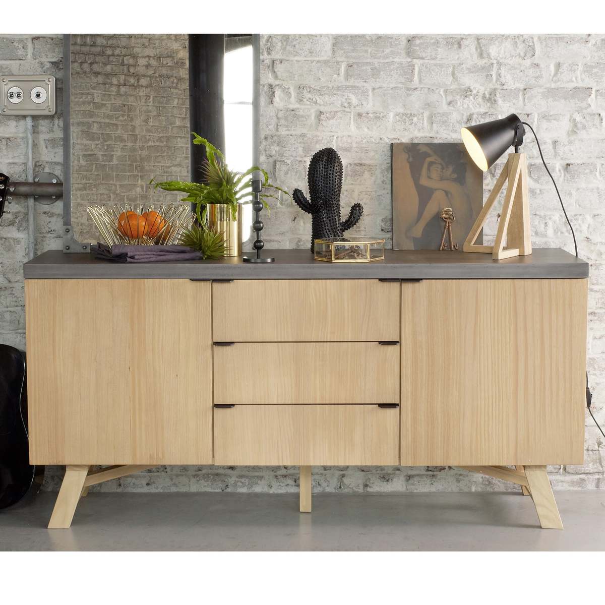 CONCRITE Sideboard with 2 Doors & 3 Drawers – image 4