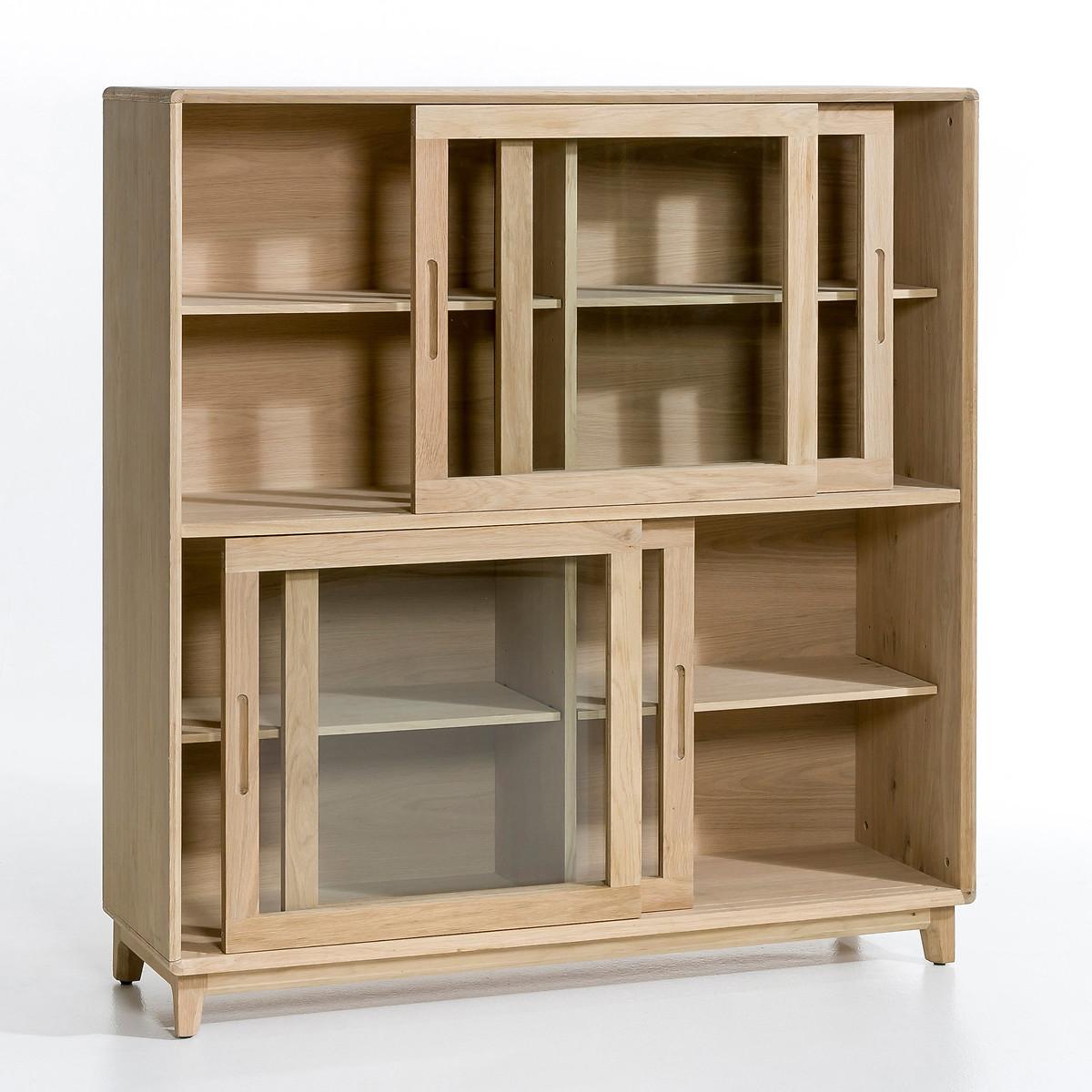Jerk Oak Sideboard with 4 Glass Doors – image 2