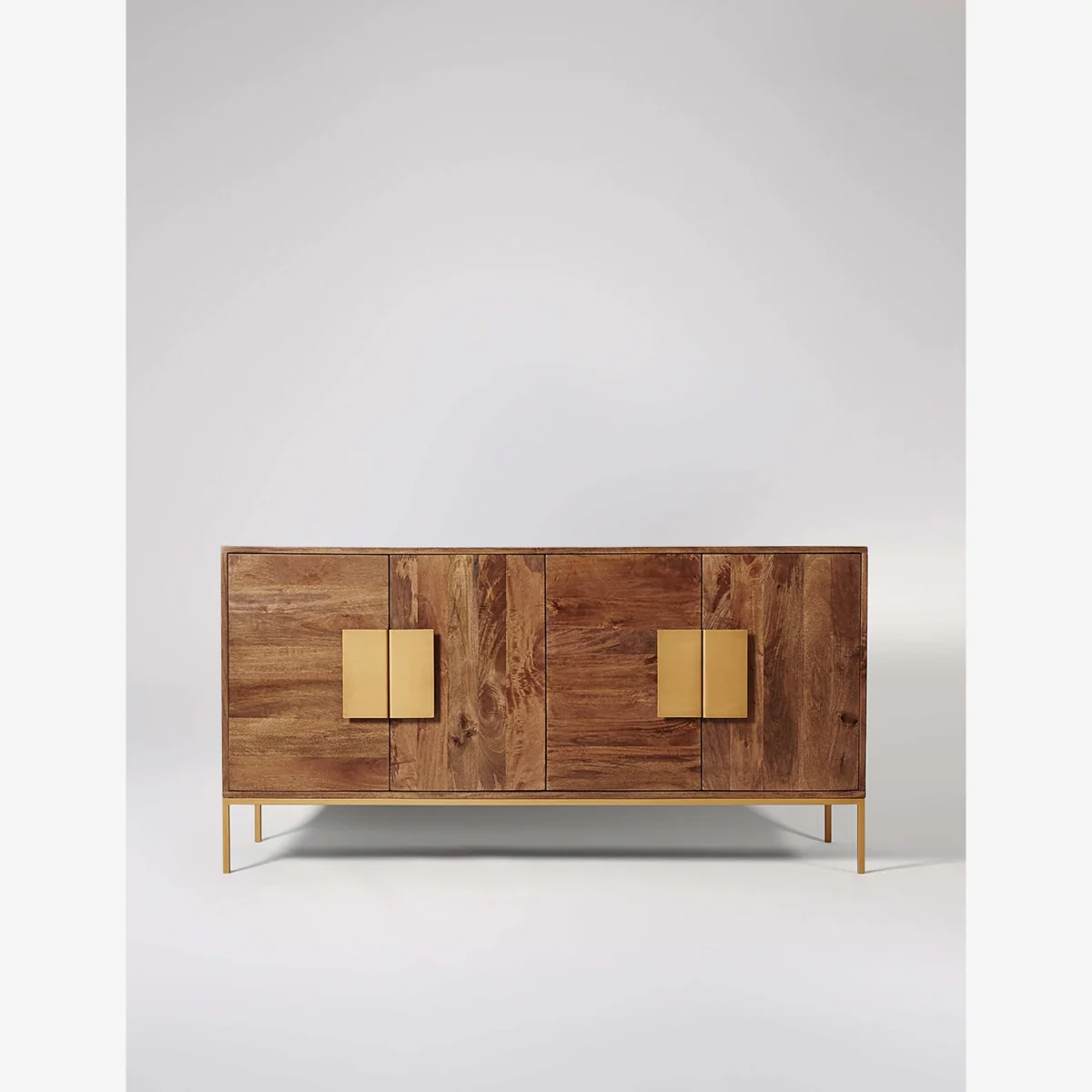 Swoon Banner Mango Wood 4 Door Sideboard Light Brown – image 1