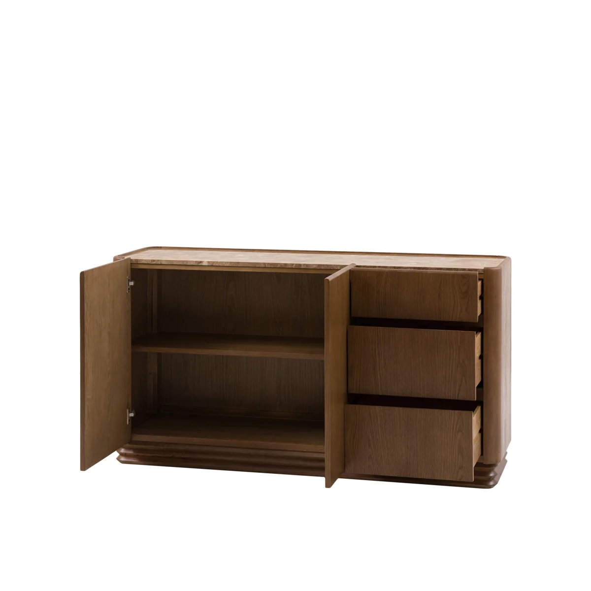 Gallery Direct Dempsey 3 Drawer Sideboard Brown – image 4