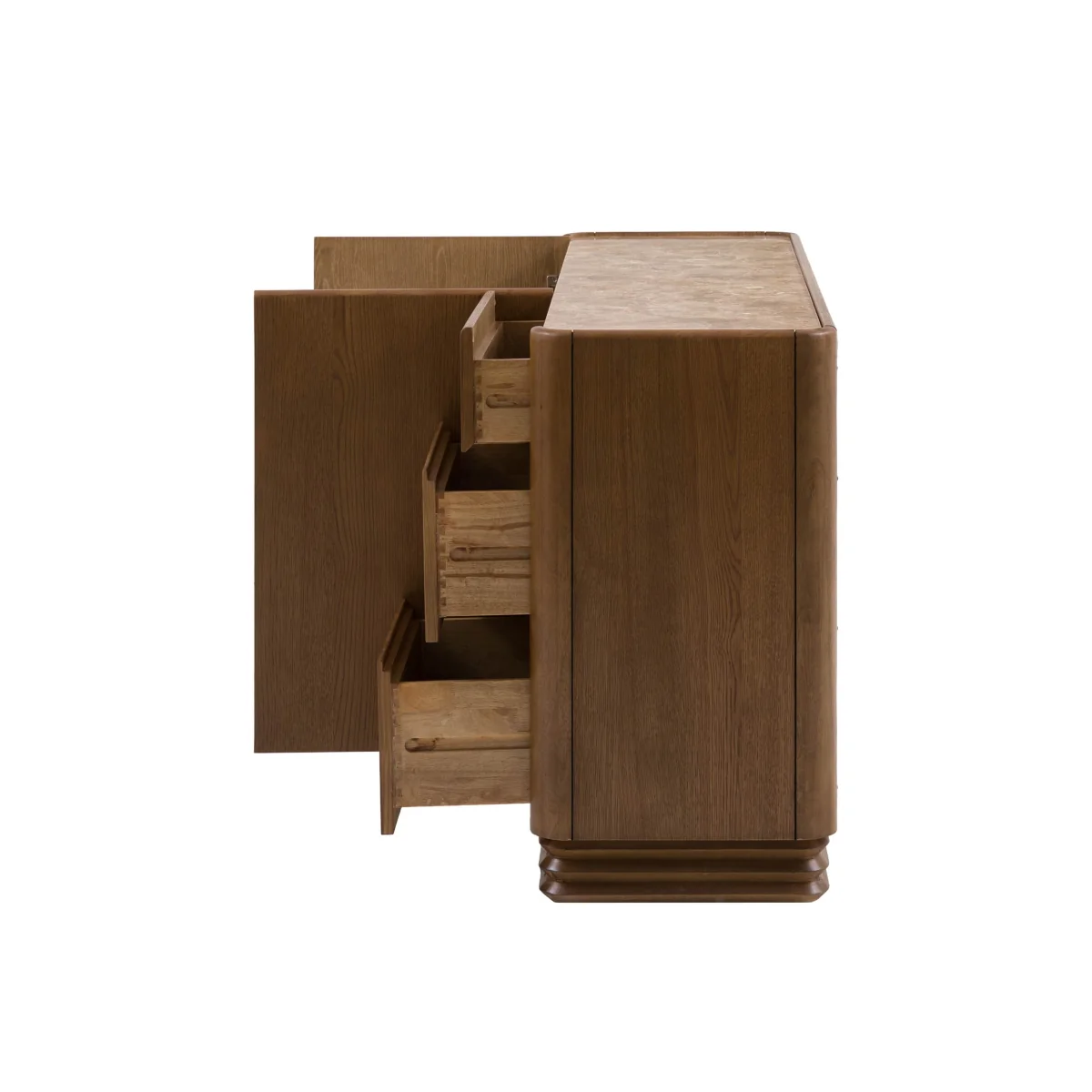 Gallery Direct Dempsey 3 Drawer Sideboard Brown – image 5