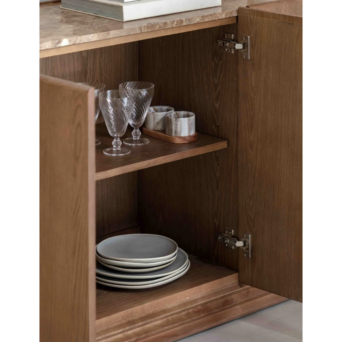 Gallery Direct Dempsey 3 Drawer Sideboard Brown – image 7