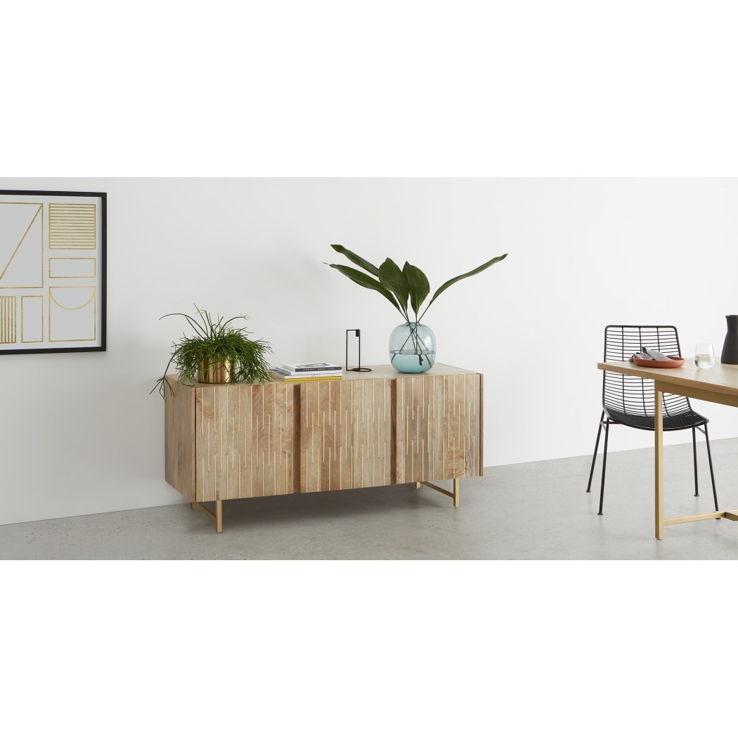 Aphra Sideboard, Light Mango Wood and Brass – image 6