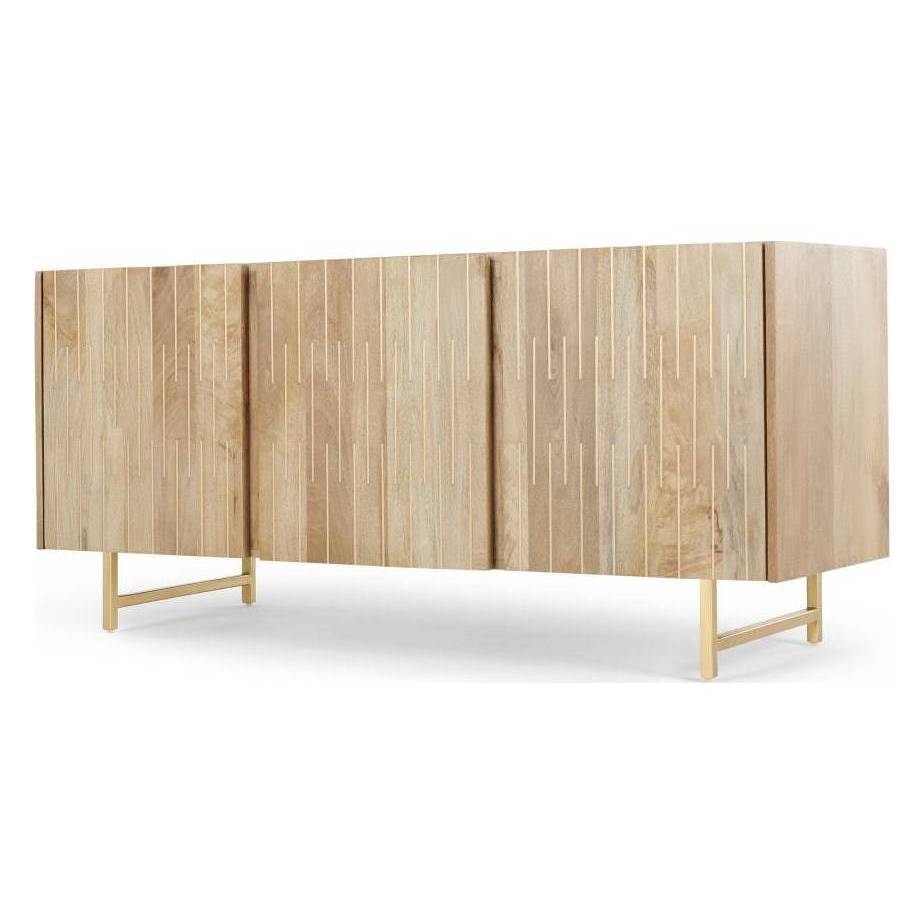 Aphra Sideboard, Light Mango Wood and Brass – image 2