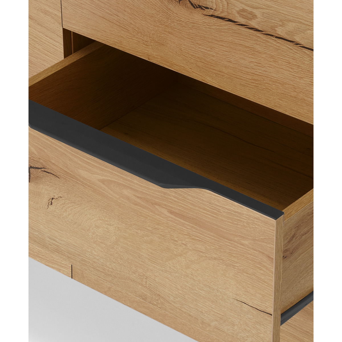 Damien Sideboard, Distressed Oak Effect & Black – image 4