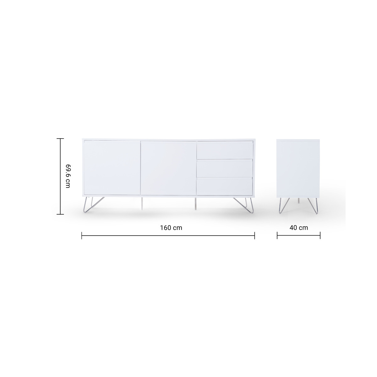 Elona Sideboard, White Gloss – image 6