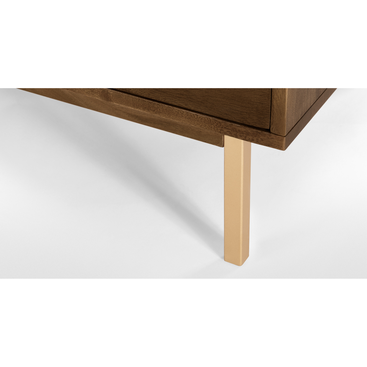 Tayma 3 Door Sideboard, Acacia and Brass – image 7