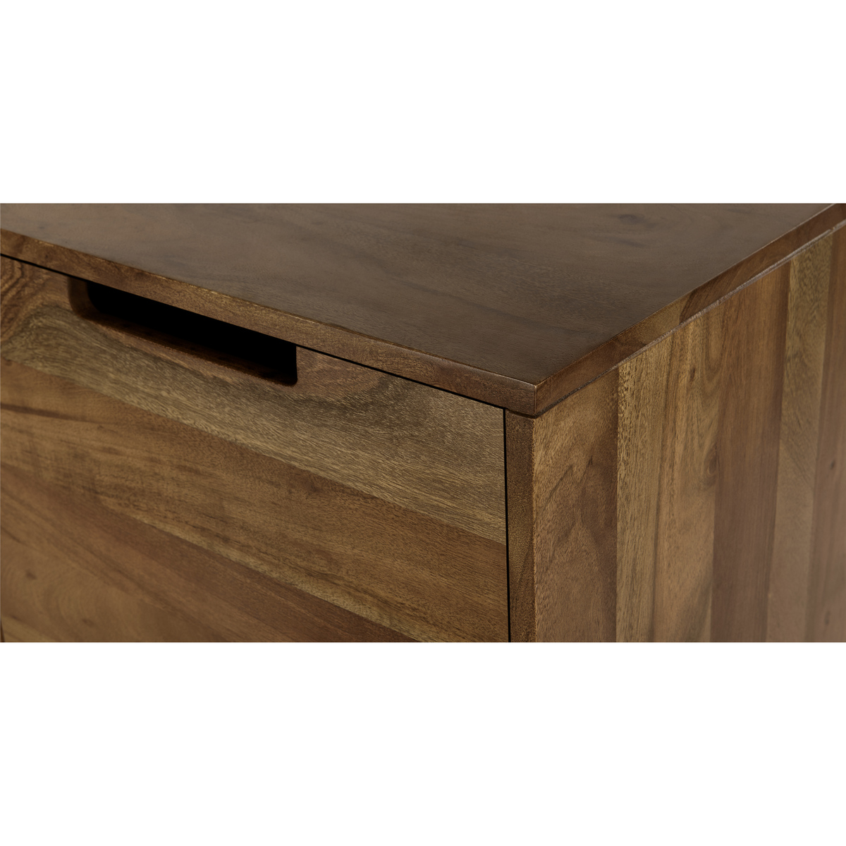 Tayma 3 Door Sideboard, Acacia and Brass – image 8