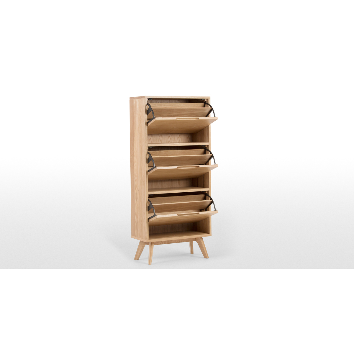Jenson Shoe Storage Cabinet, Oak – image 5