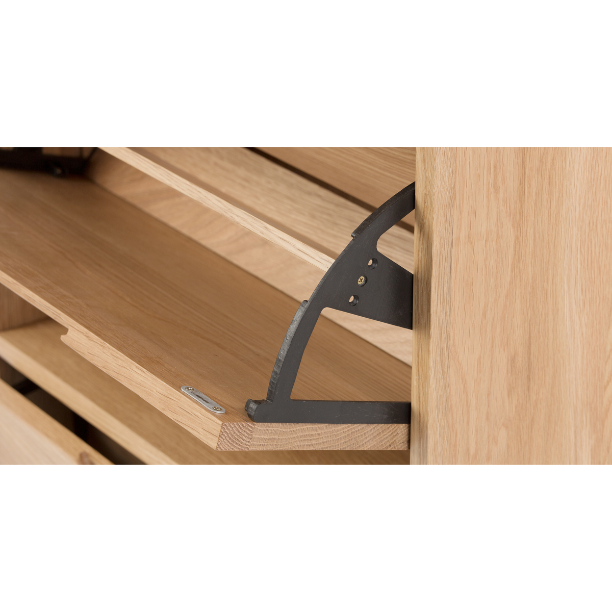 Jenson Shoe Storage Cabinet, Oak – image 6