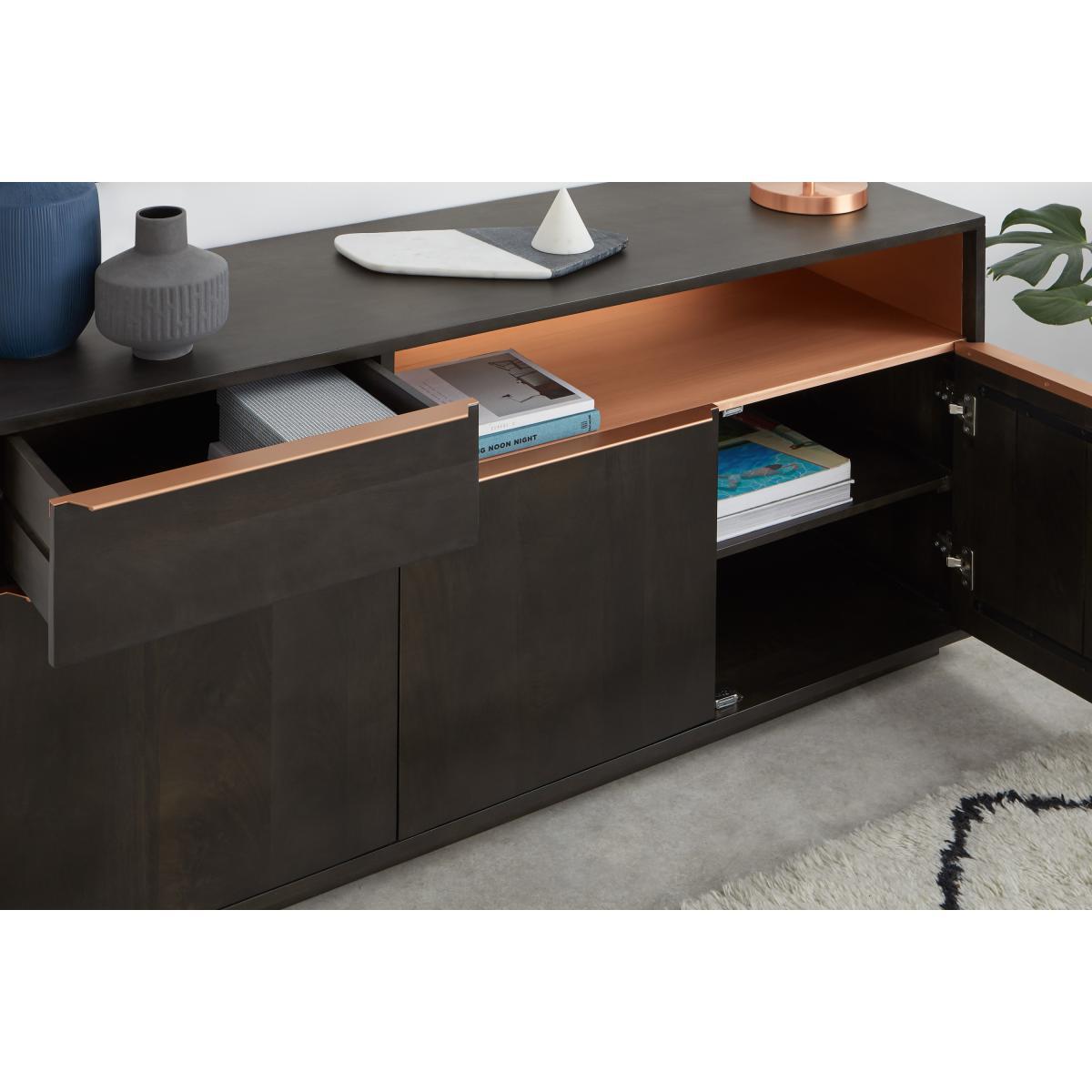 Anderson Sideboard, Mocha Mango Wood & Copper – image 5