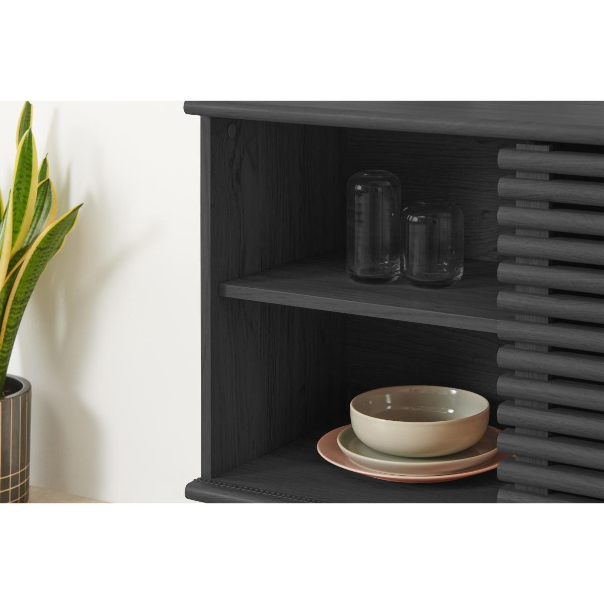 Tulma Wide Sideboard, Black Wood Effect – image 5
