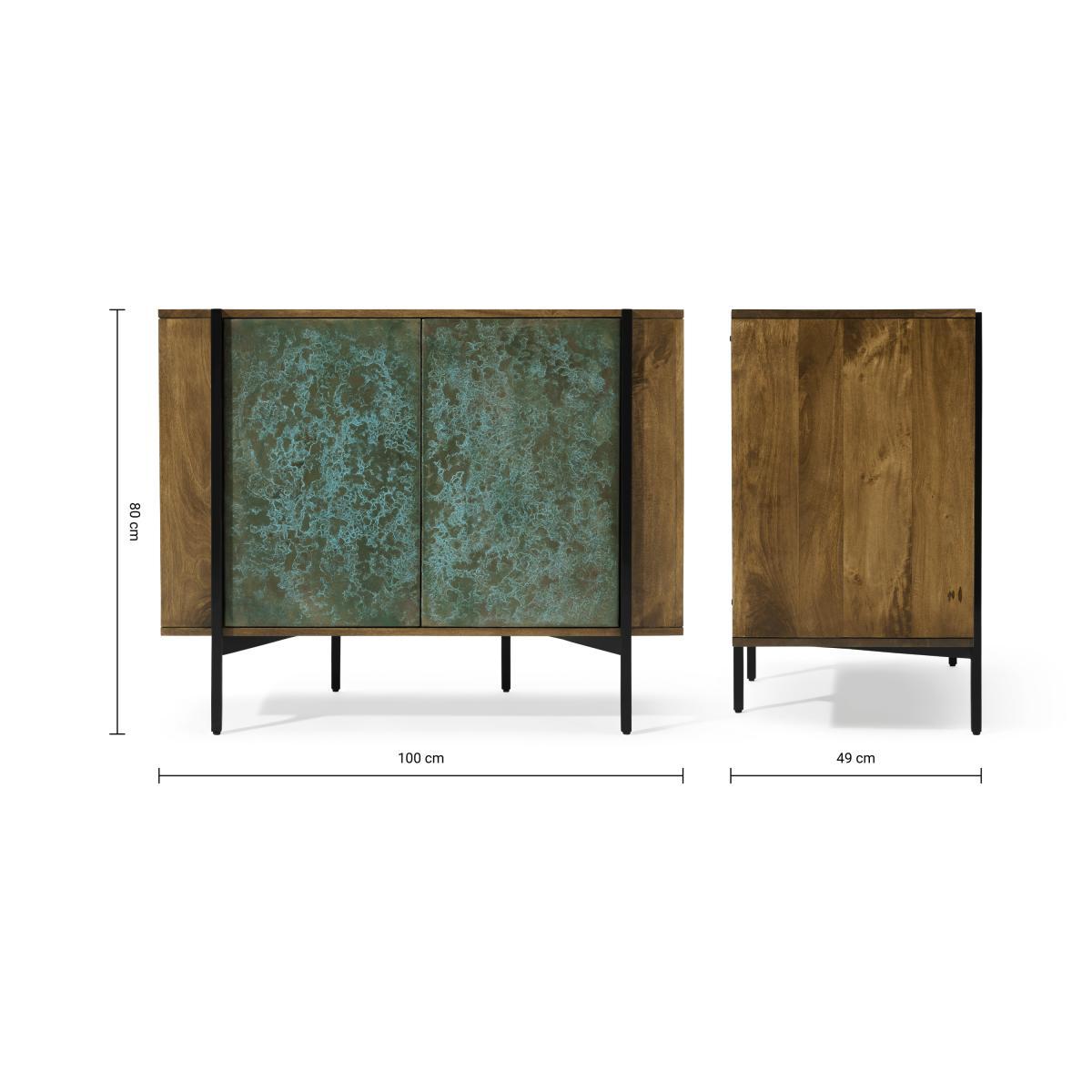 Morland Compact Sideboard, Mango Wood & Patina – image 10