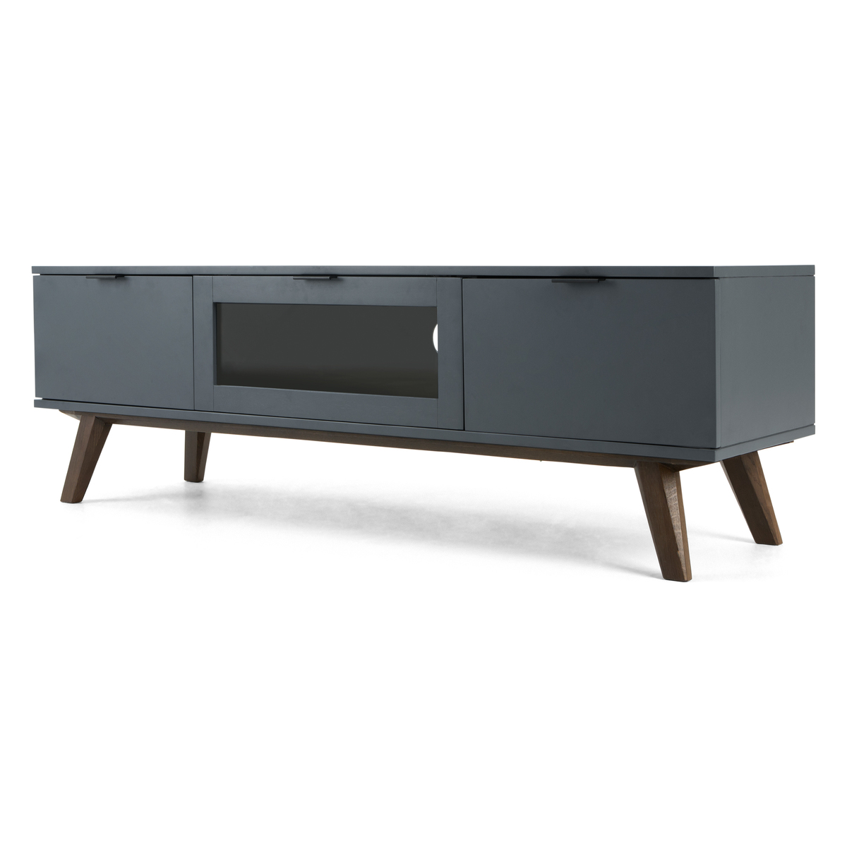 Averio TV Stand, Dark Stain Oak and Grey – image 2