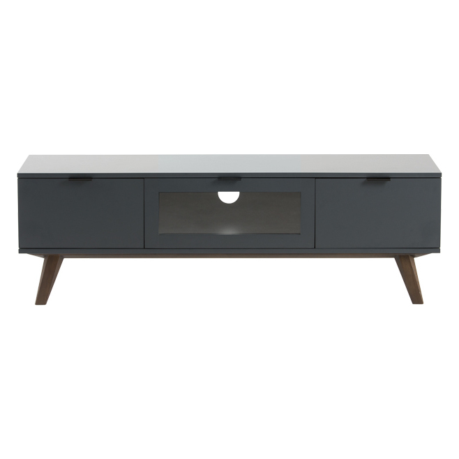 Averio TV Stand, Dark Stain Oak and Grey – image 1