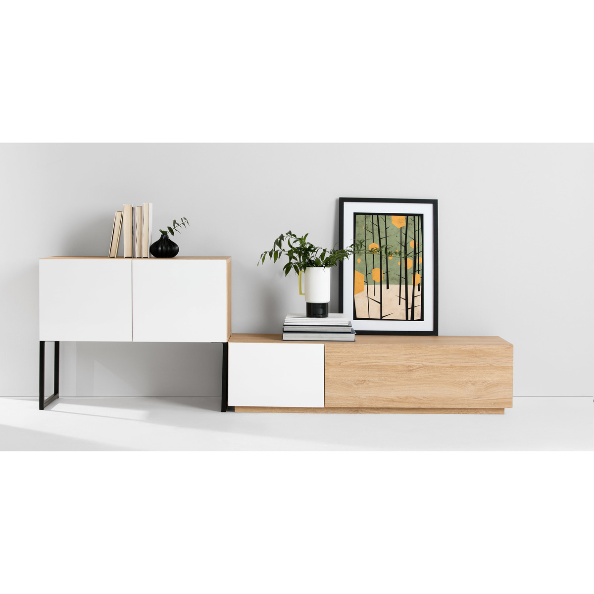 MADE Essentials Hopkins Sideboard, Oak and White – image 4