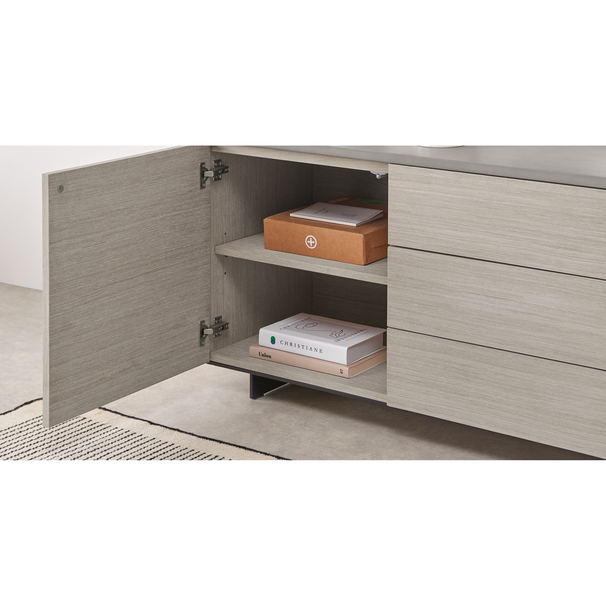 Claus Sideboard, Grey Concrete and Light Oak – image 4