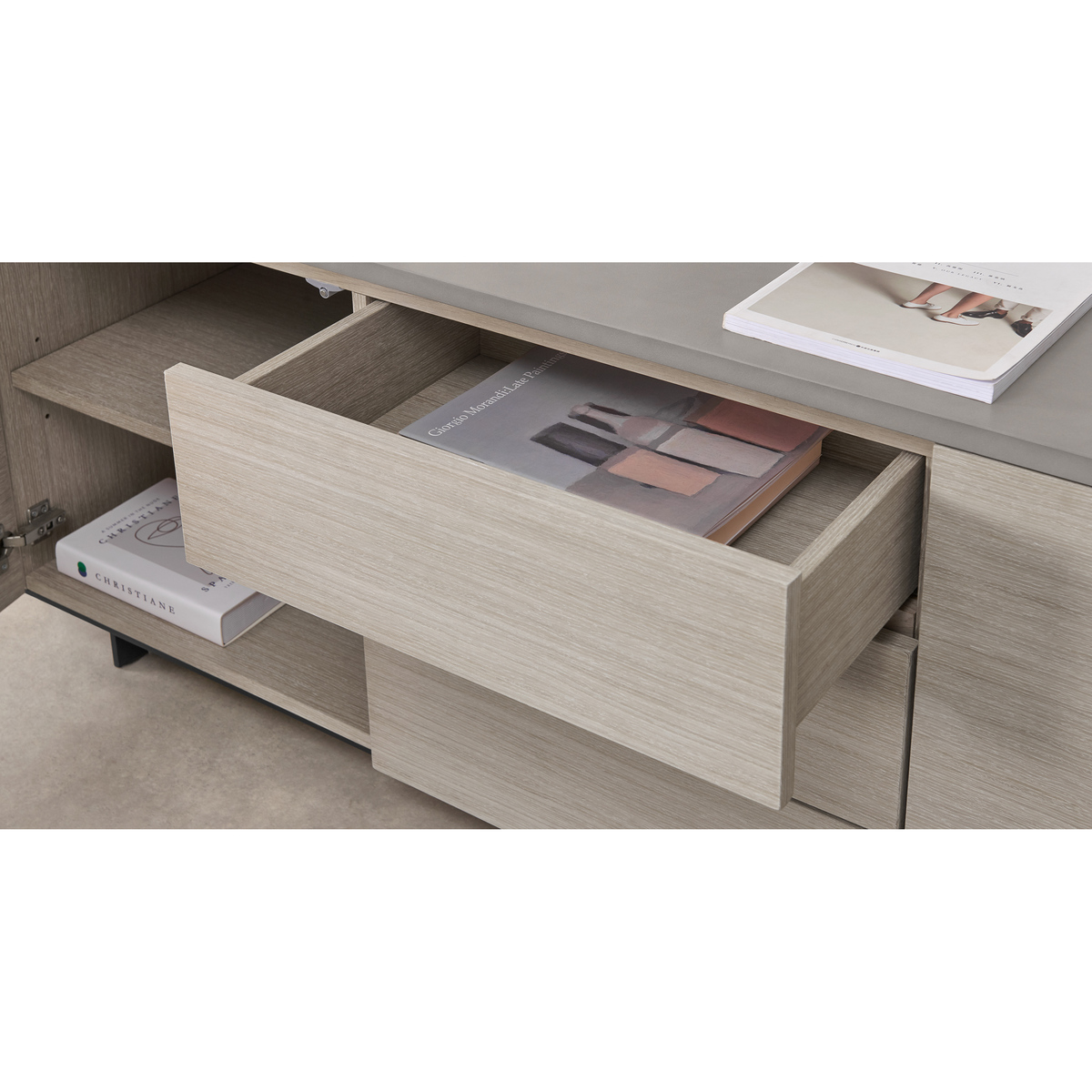 Claus Sideboard, Grey Concrete and Light Oak – image 6