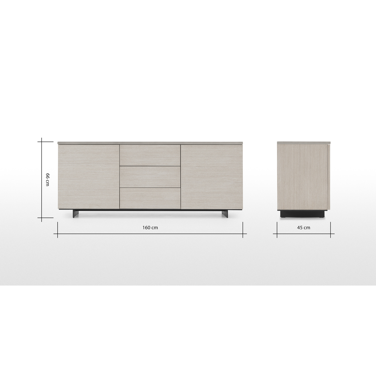 Claus Sideboard, Grey Concrete and Light Oak – image 8