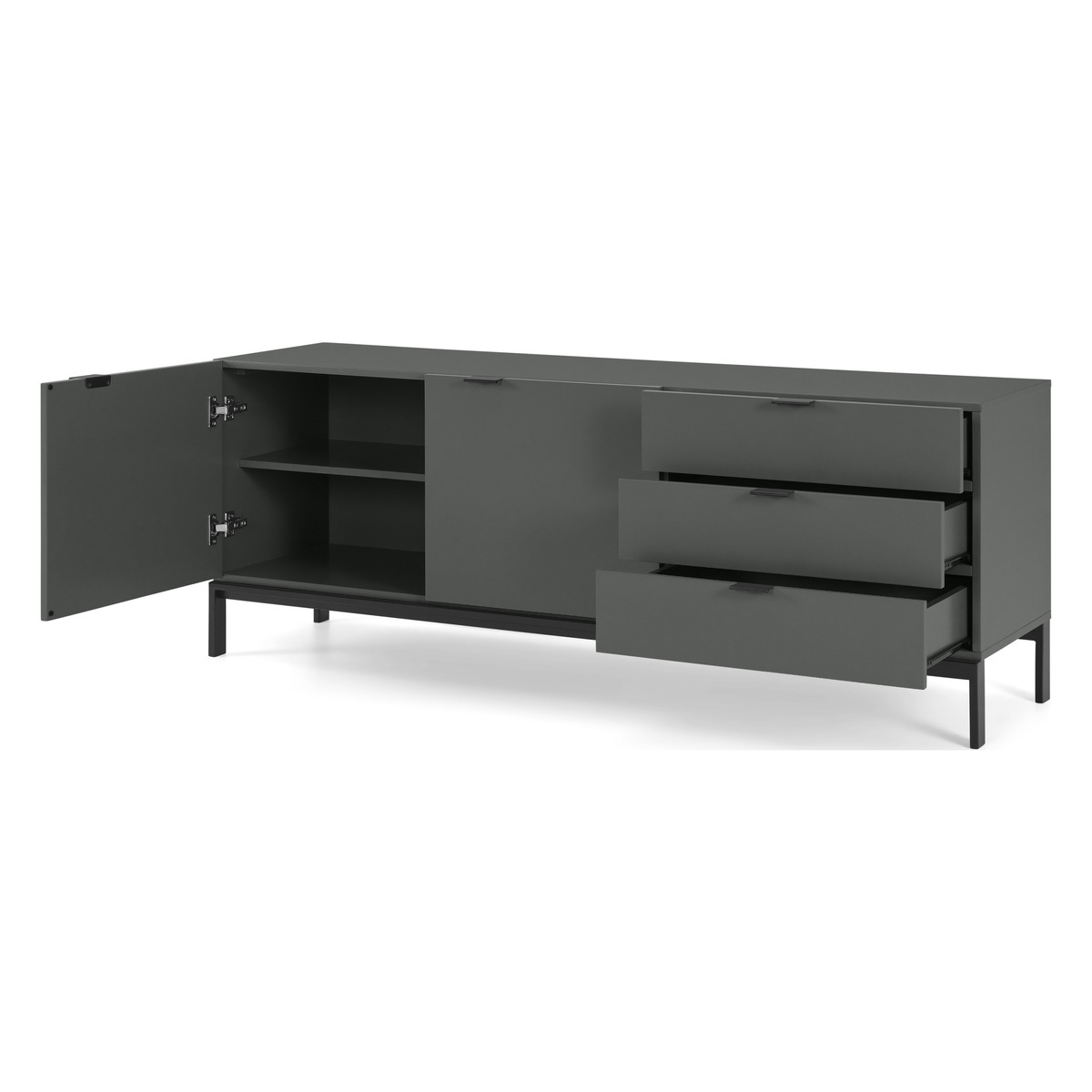 Marcell Wide Sideboard, Grey – image 7