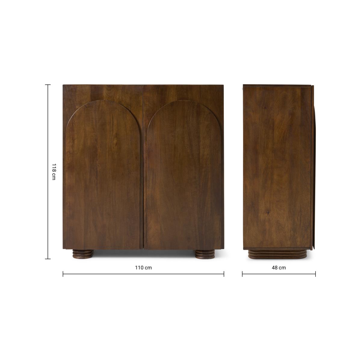 Kalaspel Highboard, Dark Mango Wood – image 3