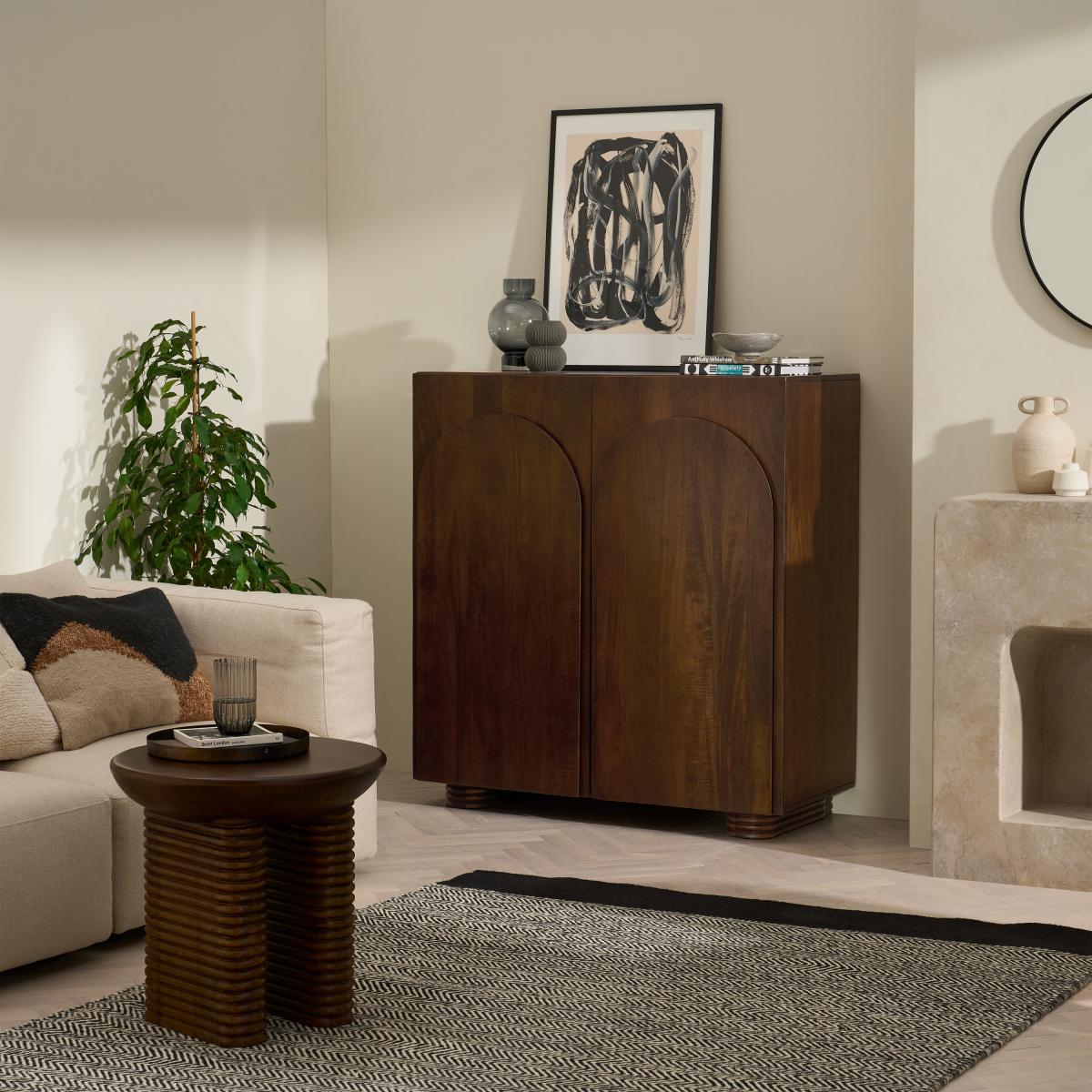 Kalaspel Highboard, Dark Mango Wood – image 4