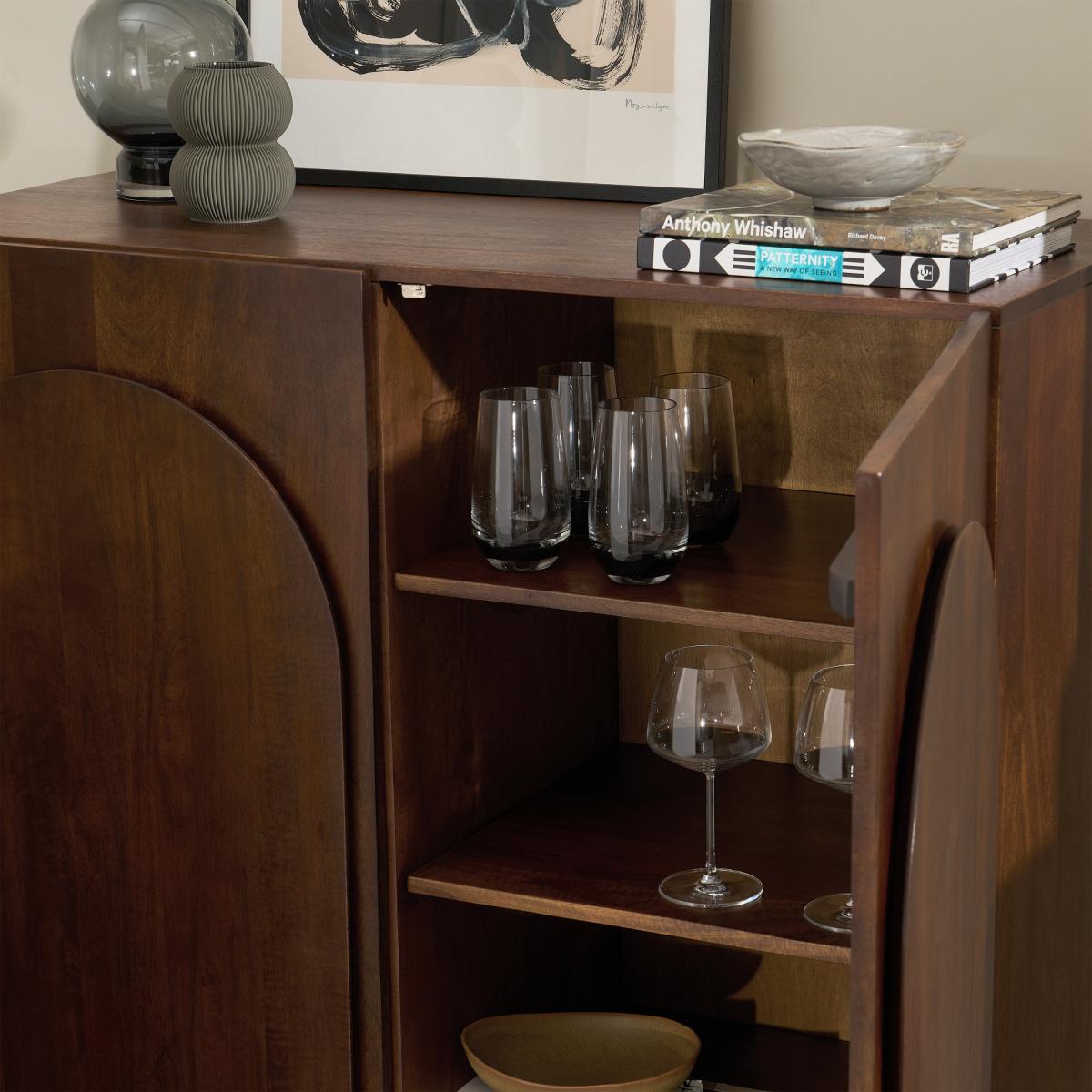 Kalaspel Highboard, Dark Mango Wood – image 5