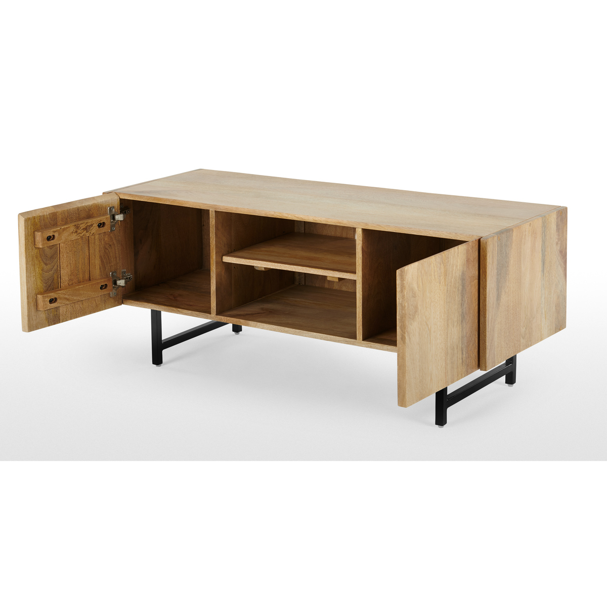Aphra TV Stand, Light Mango Wood and Black – image 5