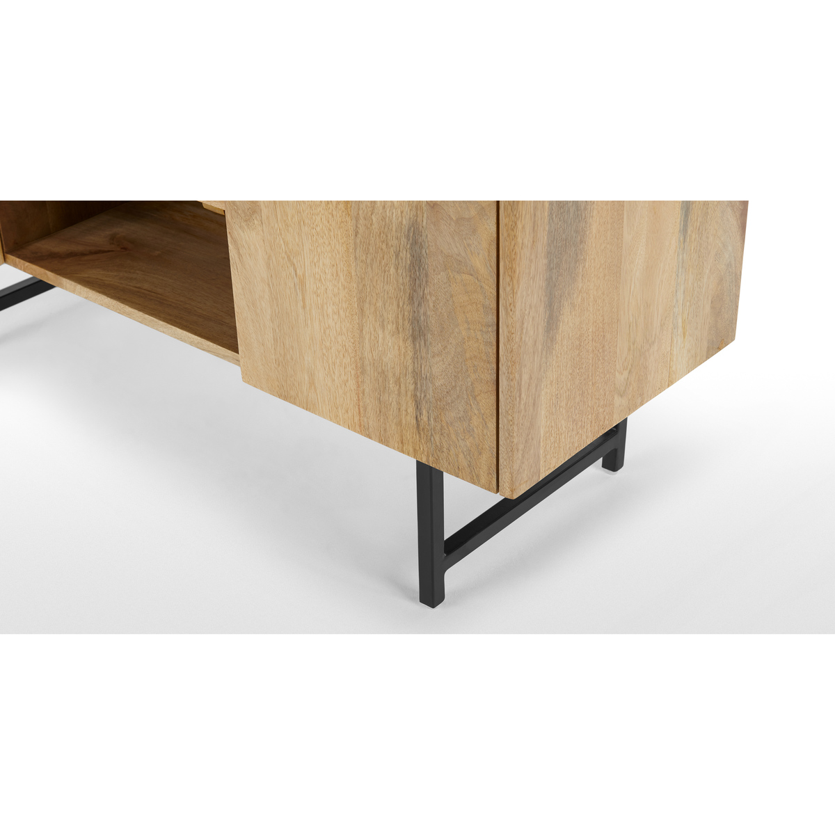 Aphra TV Stand, Light Mango Wood and Black – image 6