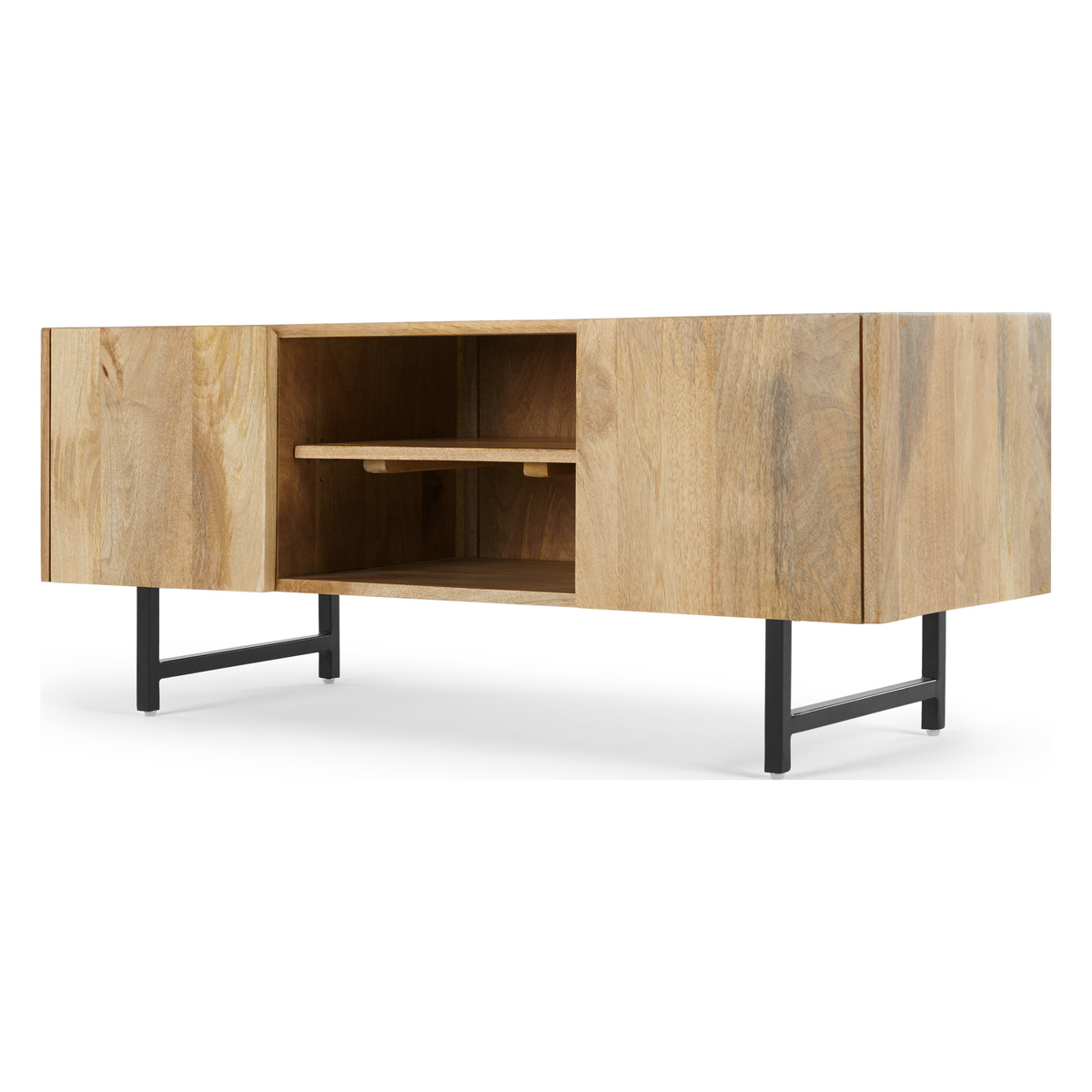 Aphra TV Stand, Light Mango Wood and Black – image 2