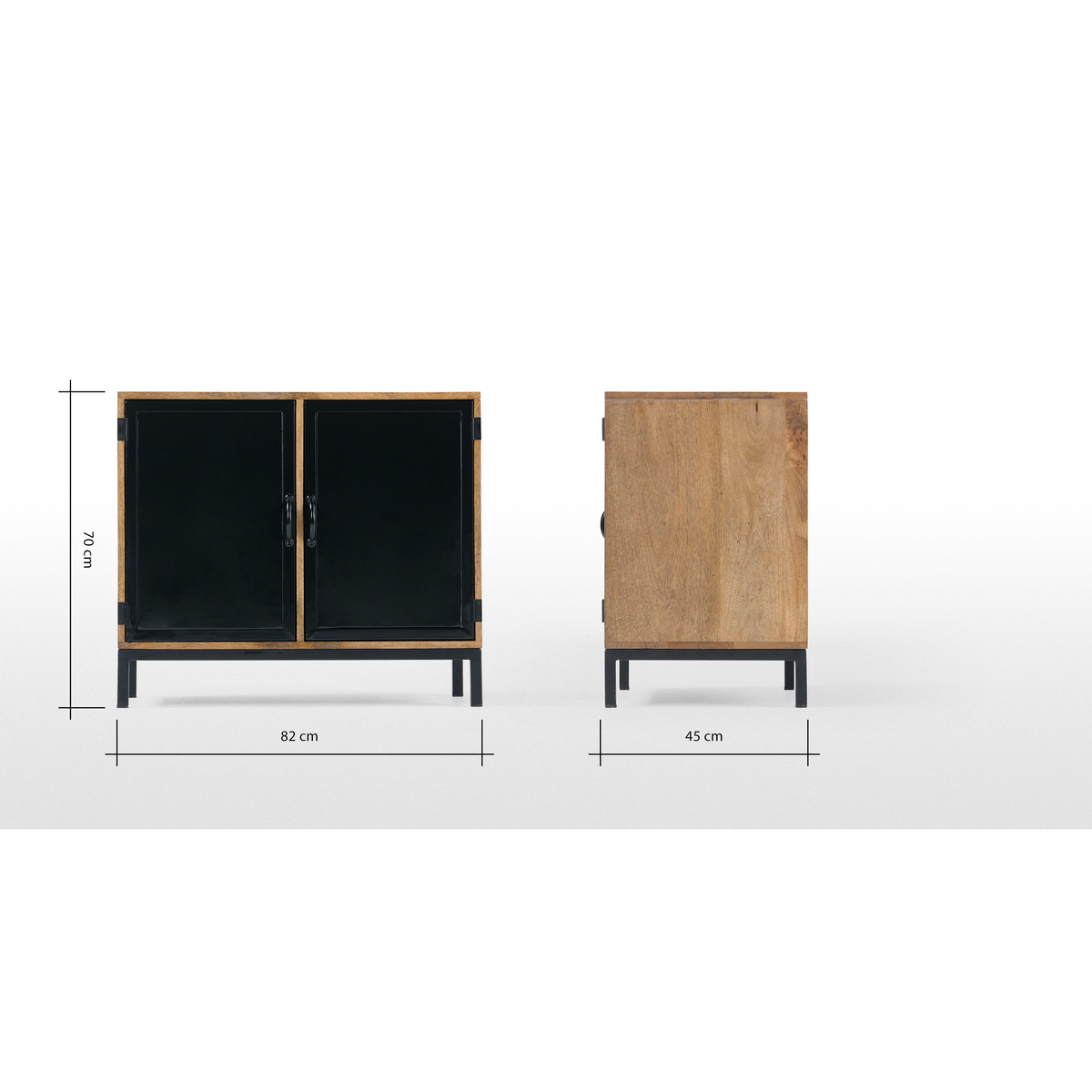 Lomond Compact Sideboard, Mango Wood and Black – image 10