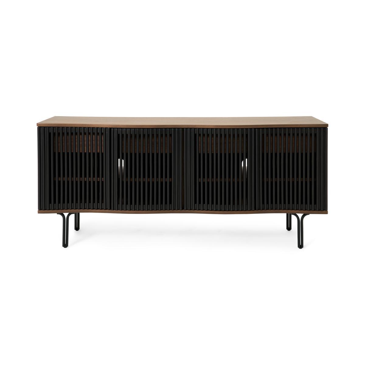 Zaragoza Wide Sideboard, Walnut & Charcoal Black – image 2