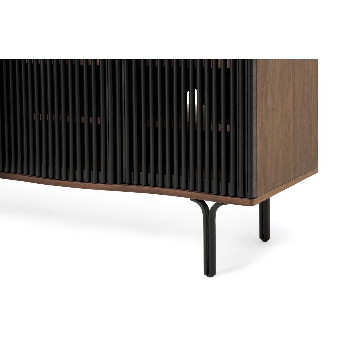 Zaragoza Wide Sideboard, Walnut & Charcoal Black – image 8