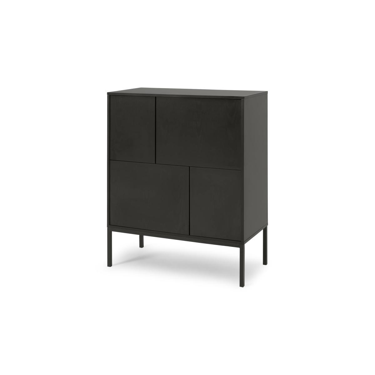 Seaford Highboard, Black Ash Effect – image 3