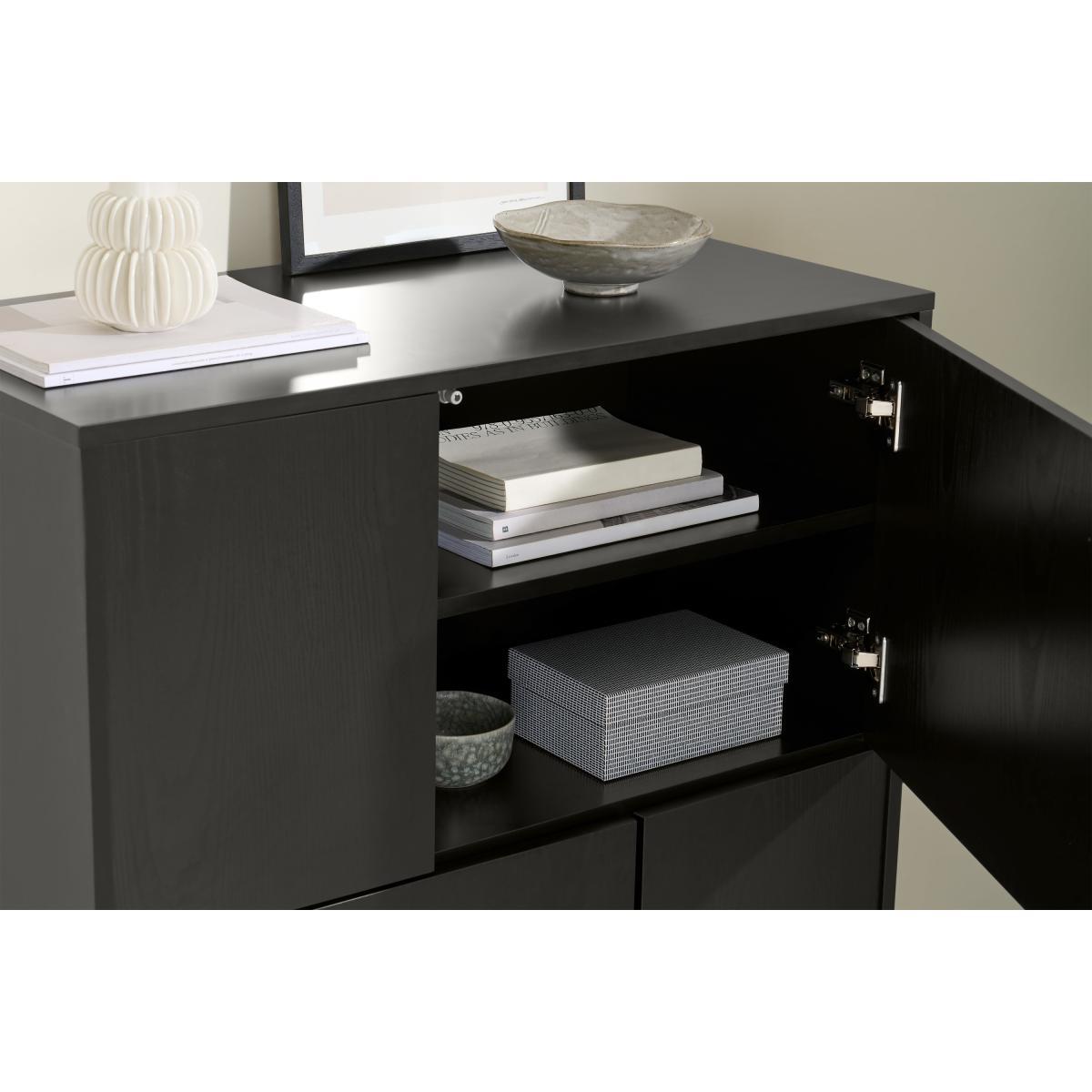 Seaford Highboard, Black Ash Effect – image 5