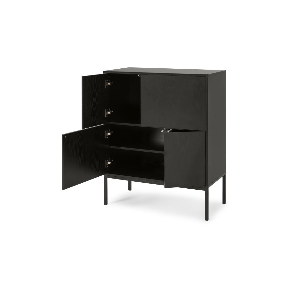 Seaford Highboard, Black Ash Effect – image 6