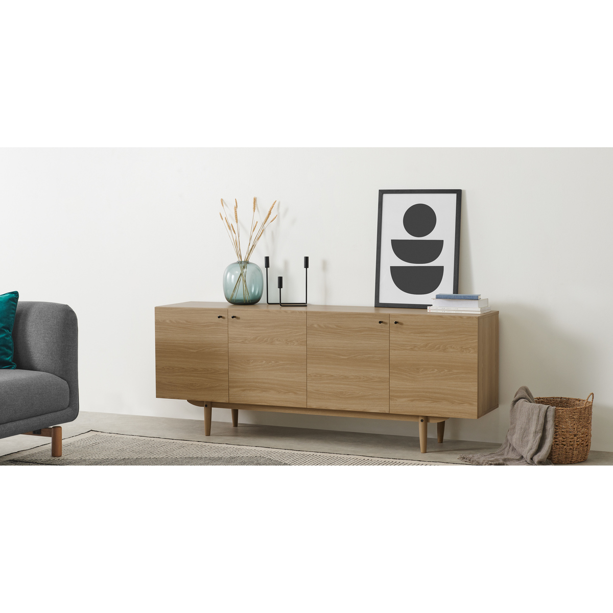 MADE Essentials Asger Wide Sideboard, Oak Effect – image 3