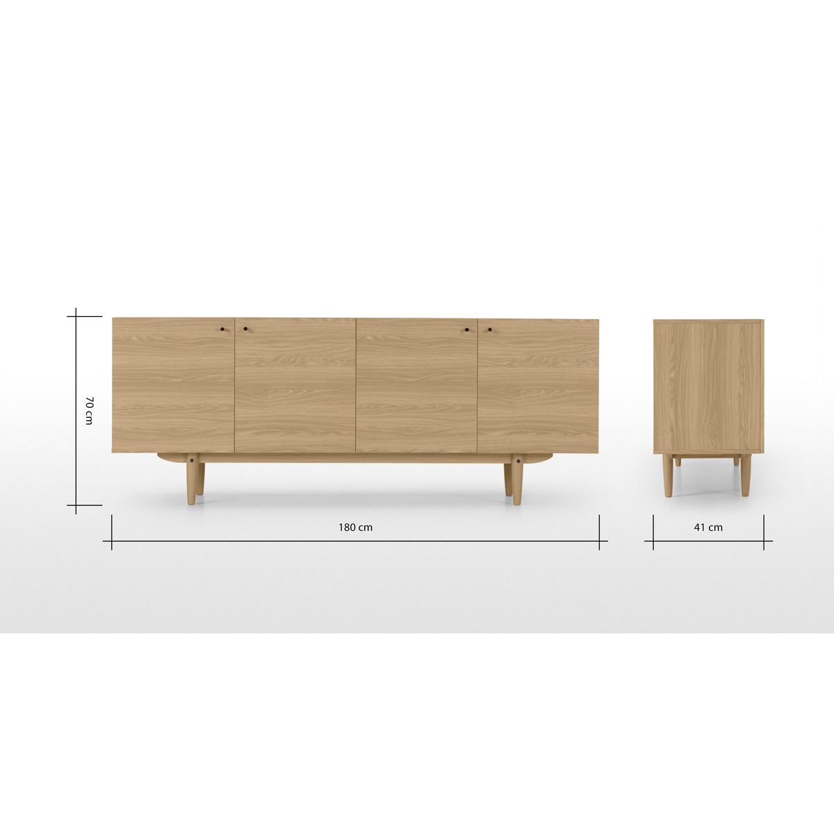 MADE Essentials Asger Wide Sideboard, Oak Effect – image 7